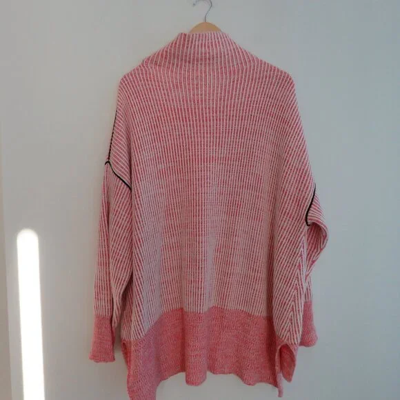 SOFT SURROUNDINGS Ribbed Funnel Neck Oversized Drop Shoulder Sweater - Size 2X - Picture 12 of 15
